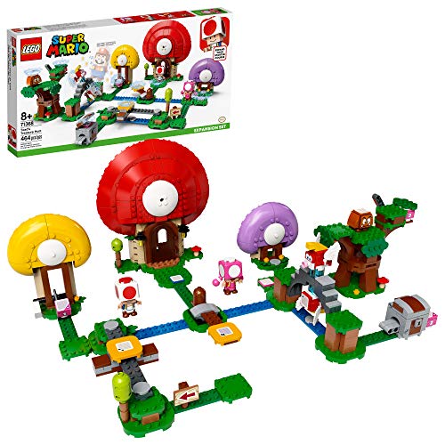 LEGO Super Mario Toad’s Treasure Hunt Expansion Set 71368 Building Kit; Toy for Kids to Boost Their Super Mario Adventures with Mario Starter Course (71360) Playset (464 Pieces)