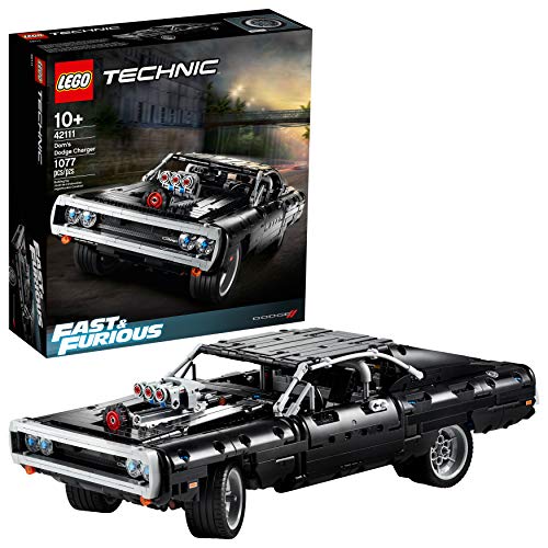 LEGO Technic Fast & Furious Dom’s Dodge Charger 42111 Race Car Building Set (1,077 Pieces)