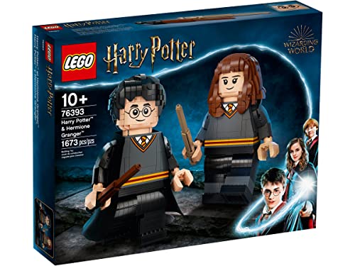 Lego Wizarding World Iconic Brick-Built Harry & Hermione 76393 Building Set