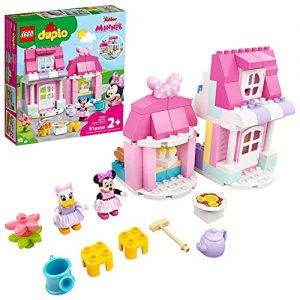 LEGO?DUPLO?Disney?Minnie?s?House?and Caf? 10942?Dollhouse?Building?Toy?for?Kids?with?Minnie?Mouse?and?Daisy?Duck; New 2021?(91?Pieces)